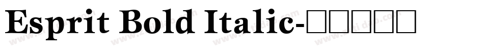 Esprit Bold Italic字体转换